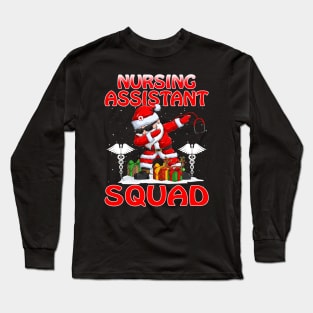 Christmas Nursing Assistant Squad Reindeer Pajama Dabing Santa Long Sleeve T-Shirt